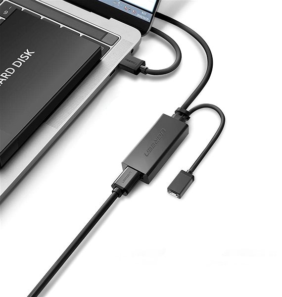 Adatkábel UGREEN USB 3.0 Extension Cable 5m Black Csatlakozási lehetőségek (portok)