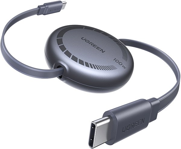 Data Cable UGREEN USB-C to USB-C PD Fast Charging Retractable Cable 100W Max 1m ...