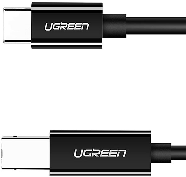Data Cable Ugreen USB-C to USB 2.0 Print Cable 2m (Black) Screen