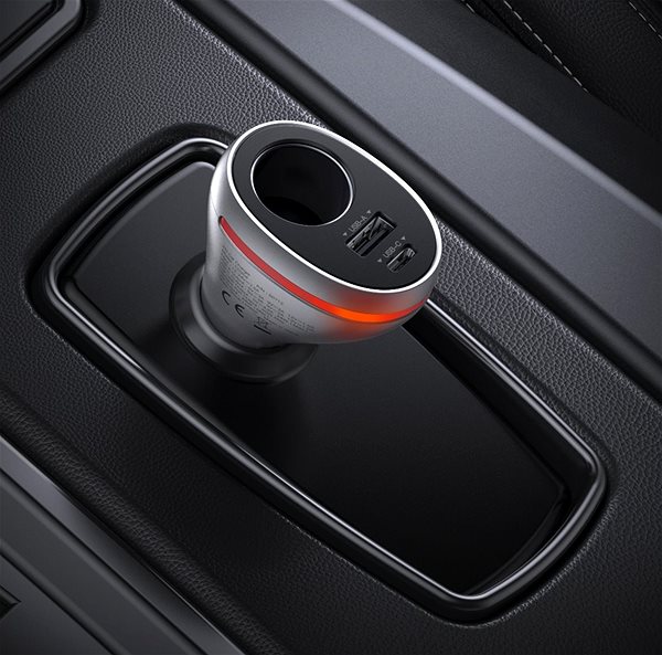 Autós töltő Ugreen Car Charger with Dual USB Ports Single Extension Socket (PD 20W) Jellemzők/technológia