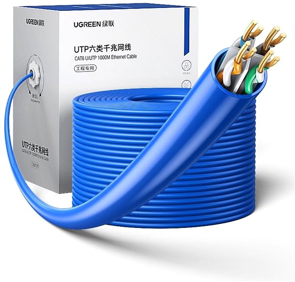 Ethernet Cable UGREEN Cat 6 U/UTP Patch Cord 23AWG Copper 305m Features/technology