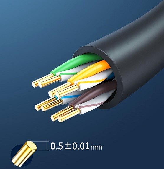 LAN-Kabel UGREEN Cat 5e Unshielded Pure Copper Cable 305m Dark Gray ...