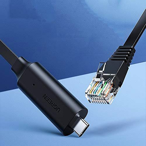 Adapter UGREEN USB-C auf RJ45 Ethernet-Kabel 1,5 m Schwarz Anschlussmöglichkeiten (Ports)