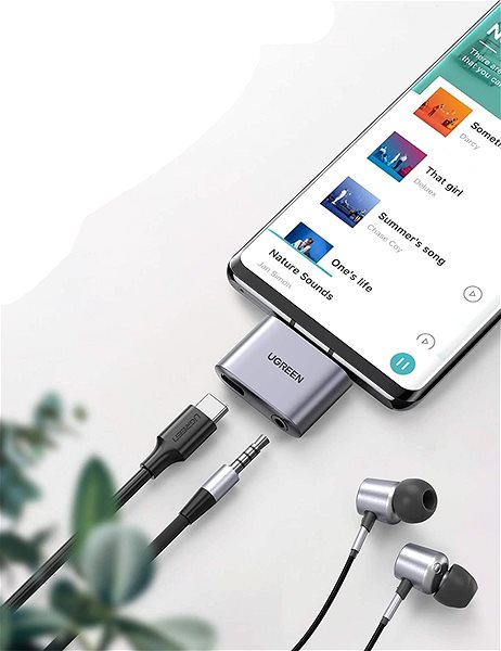 Port Replicator UGREEN USB-C to 3.5mm Audio Adaptor with Power Supply Connectivity (ports)