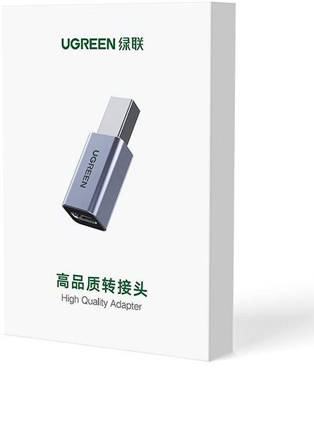 Adapter UGREEN USB2.0 USB-C/F to USB2.0 B/M Adapter Aluminium Case Packaging/box