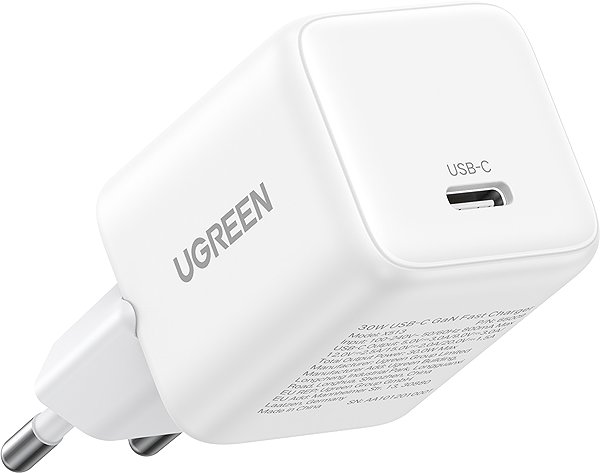 Wall Charger UGREEN Mini 30W PD GaN Tech Charger +1M USB-C Cable ...