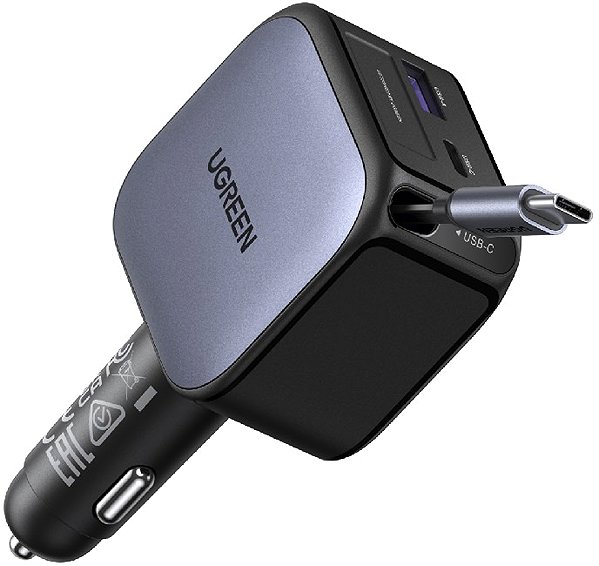 Car Charger UGREEN 60W Fast Car Charger with Retractable Cable ...