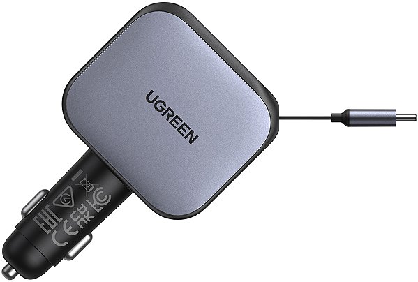 Car Charger UGREEN 60W Fast Car Charger with Retractable Cable ...
