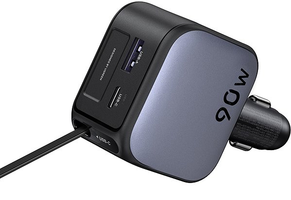 Car Charger UGREEN 90W Fast Car Charger with Retractable Cable ...