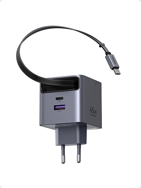 Wall Charger UGREEN 45W GaN Fast Charger with Retractable Cable ...