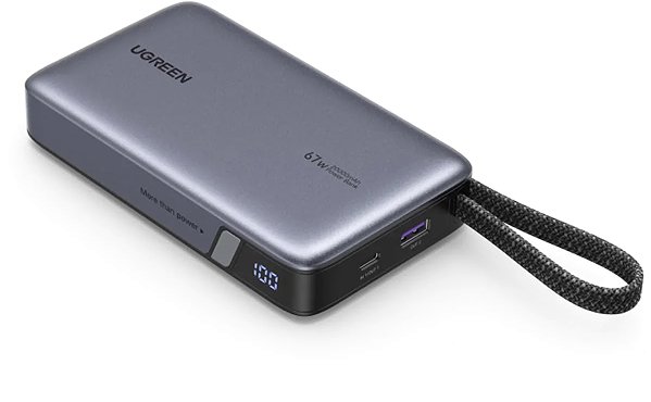 Power Bank UGREEN 67W Power Bank with Built-in Cable ...