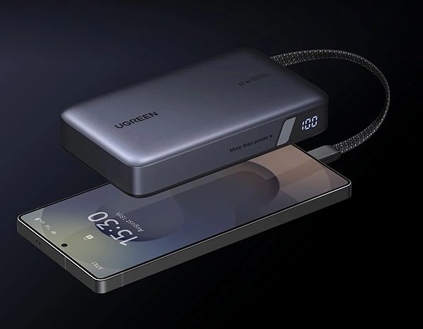 Power Bank UGREEN 67W Power Bank with Built-in Cable ...