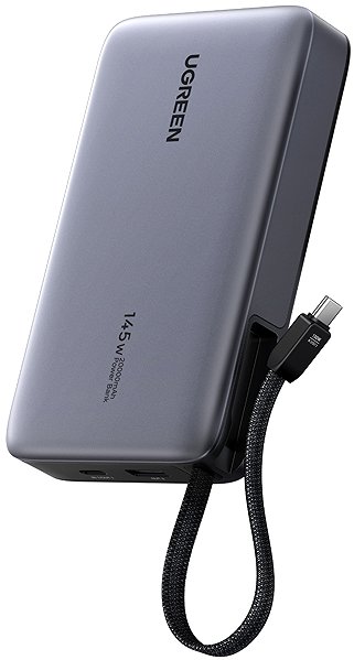 Power Bank UGREEN 145W Power Bank with Built-in Cable ...