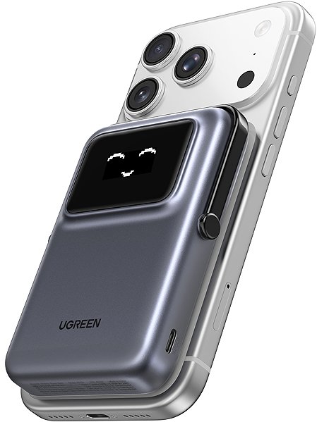 Power Bank UGREEN 10000mAh Mini Magnetic Wireless Robot 20W Power Bank With Holder ...