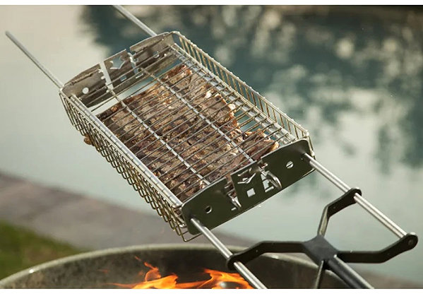 Grillrács UG GRILL forgó kosaras grillnyárs XL ...