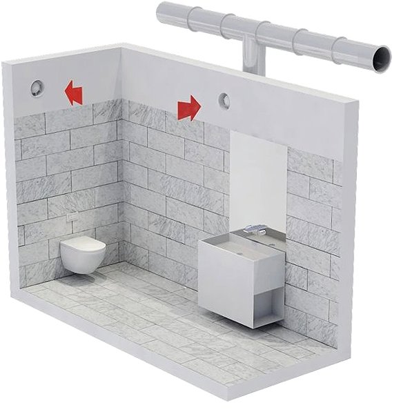 Bathroom fan Vent Uni E-vent Line EPK 12T - ducted, plastic, with timer .
