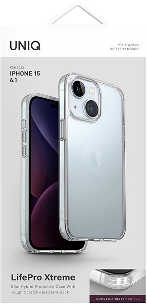 Kryt na mobil UNIQ LifePro Xtreme ochranný kryt na iPhone 15, Crystal (Clear) ...