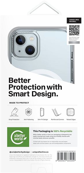 Handyhülle UNIQ LifePro Xtreme MagClick Schutzhülle für iPhone 15 Plus, Dove (Frost clear) ...