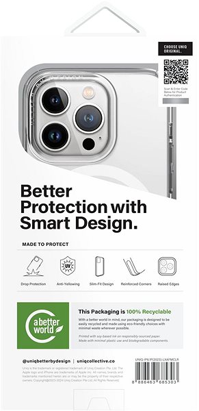 Handyhülle UNIQ LifePro Xtreme MagClick Schutzhülle für iPhone 15 Pro, Dove (Frost clear) ...