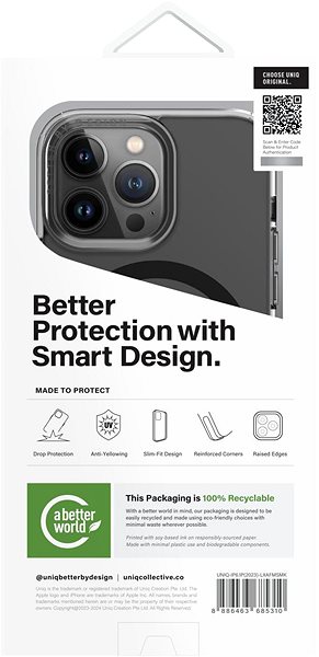 Handyhülle UNIQ LifePro Xtreme MagClick Schutzhülle für iPhone 15 Pro, Smoke (Frost smoke) ...