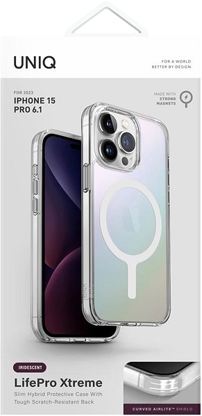 Telefon tok UNIQ LifePro Xtreme MagClick védőburkolat iPhone 15 Pro készülékhez, Iridescent ...