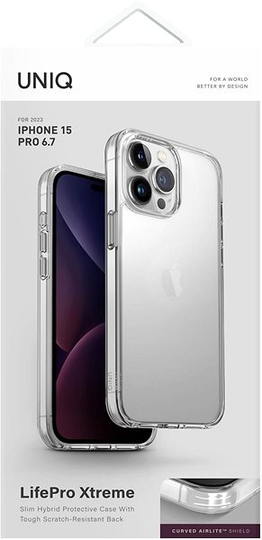 Telefon tok UNIQ LifePro Xtreme védőburkolat iPhone 15 Pro Max készülékhez, Crystal (clear) ...