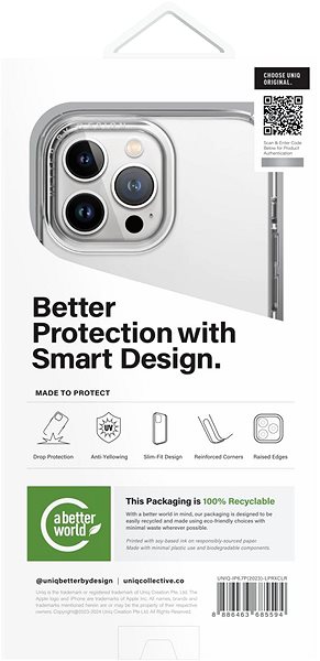 Telefon tok UNIQ LifePro Xtreme védőburkolat iPhone 15 Pro Max készülékhez, Crystal (clear) ...