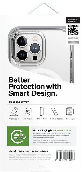 Handyhülle UNIQ LifePro Xtreme MagClick Schutzhülle für iPhone 15 Pro Max, Dove (Frost clear) ...