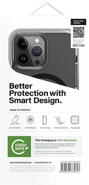Handyhülle UNIQ LifePro Xtreme MagClick Schutzhülle für iPhone 15 Pro Max, Smoke (Frost smoke) ...