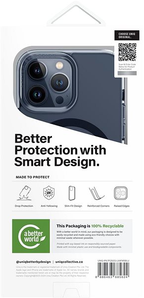 Telefon tok UNIQ LifePro Xtreme MagClick védőburkolat iPhone 15 Pro Max készülékhez, Smoke blue ...