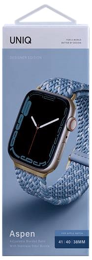 Remienok na hodinky Uniq Aspen Designer Edition remienok pre Apple Watch 38/40/41mm modrý ...