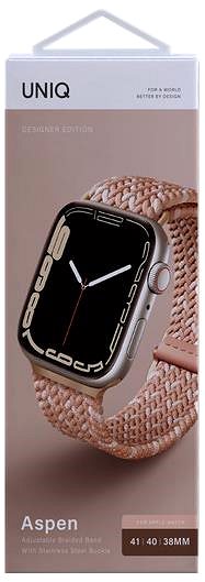 Szíj Uniq Aspen Designer Edition Apple Watch 38/40/41mm - rózsaszín ...