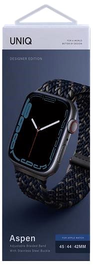 Szíj Uniq Aspen Designer Edition Apple Watch 42/44/45/Ultra 49mm - sötétkék ...
