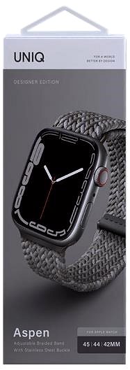 Remienok na hodinky Uniq Aspen Designer Edition remienok na Apple Watch 42/44/45/Ultra 49mm sivý ...