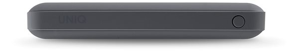 Powerbank Uniq Fuele Mini 8000mAh USB PD Taschenenergienbank Aschgrau Seitlicher Anblick