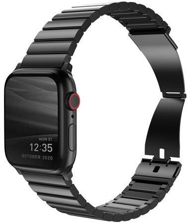 Armband Uniq Strova Apple Watch Gelenkarmband aus Stahl 42/44/45/Ultra 49mm - Midnight Black ...