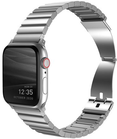 Armband Uniq Strova Apple Watch Gelenkarmband aus Stahl 42/44/45/Ultra 49mm - Sterling Silber ...