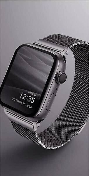 Remienok na hodinky Uniq Dante pre Apple Watch 38/40/41mm, grafit ...