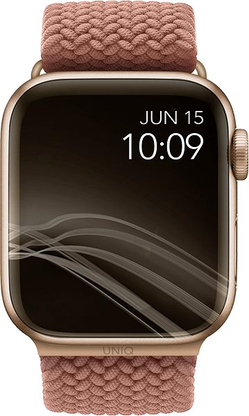 Remienok na hodinky Uniq Aspen Braided remienok na Apple Watch 38/40/41mm ružový ...