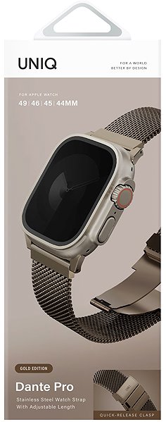 Remienok na hodinky UNIQ Dante Pro na Apple Watch 49/46/45/44 mm Ember gold ...
