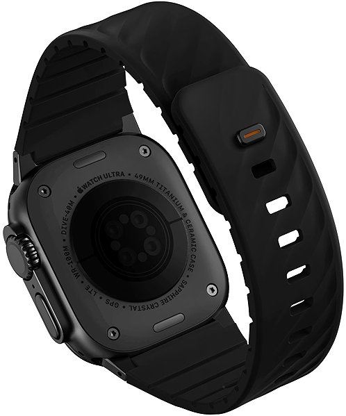 Remienok na hodinky UNIQ Fluo pre Apple Watch 49/46/45/44/42/41/40 mm, Midnight black ...