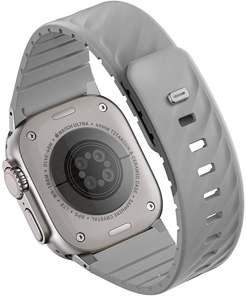 Armband UNIQ Fluo für Apple Watch 49 / 46 / 45 / 44 / 42 / 41 / 40 mm, Mist grey ...