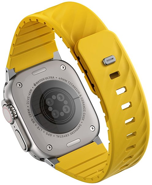 Szíj UNIQ Fluo Apple Watch 49 / 46 / 45 / 44 / 42 / 41 / 40 mm szíj - Golden Yellow ...