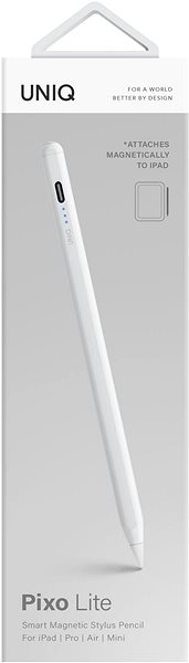 Touchpen (Stylus) UNIQ Pixo Lite Smart Magnetic Stylus Touch-Stift für iPad weiß ...