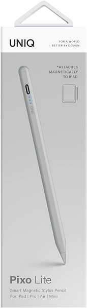 Touchpen (Stylus) UNIQ Pixo Lite Smart Magnetic Stylus Touch-Stift für iPad grau ...