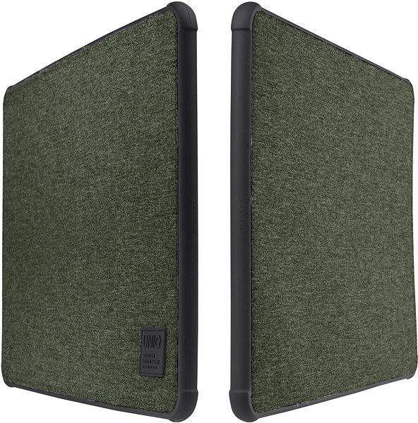 Puzdro na notebook Uniq dFender Tough pre Laptop/MackBook (do 15 palcov) – Khaki Green Bočný pohľad
