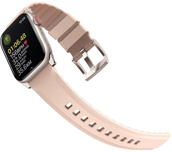 Armband UNIQ Linus Airsoft Silikonarmband für Apple Watch 38 mm / 40 mm / 41 mm - rosa ...