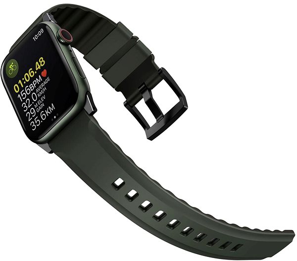 Remienok na hodinky UNIQ Linus Airsoft Silikónový remienok na Apple Watch 42/44/45/Ultra 49 mm zelený ...