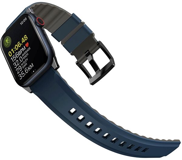 Armband UNIQ Linus Airsoft Silikonarmband für Apple Watch 42 mm / 44 mm / 45 mm / Ultra 49 mm - blau ...