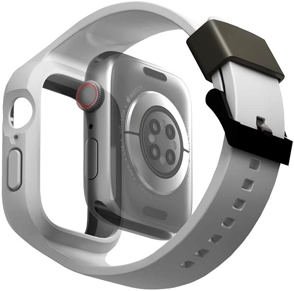 Armband UNIQ Monos 2in1 Armband und Schutzhülle für Apple Watch 44 mm / 45 mm - grau ...